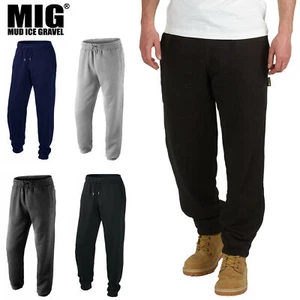 Mens MIG Work Cargo Fleece Jogging Bottoms Size S to 5XL - TRACKSUIT TROUSERS - Picture 1 of 8