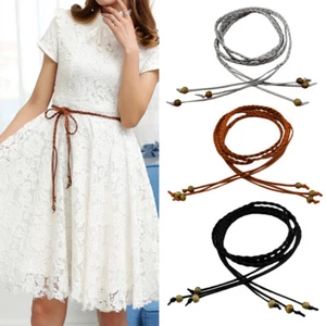 Damen Gürtel Dünn Geflochtener Stil Taille Damen Seil Kleid Gewebt Zum  ♩ - Bild 1 von 21