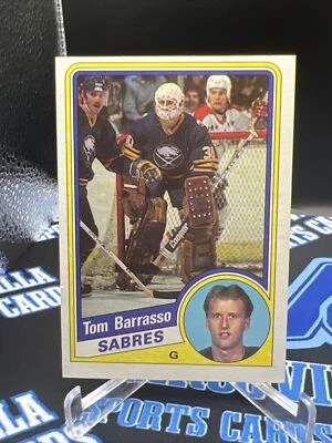 1984-85 TOPPS #14 Tom Barrasso 2023 HOF ROOKIE CARD RC BUFFALO SABRES NM A - Image 1 of 2