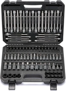 Mayouko 107-teiliger Bit-Steckschlüsselsatz, 1/4", 3/8" und 1/2" Antrieb, Einheitsgröße  - Bild 1 von 8
