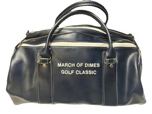 Vintage Hot-Z Golf Travel Bag Navy From March Of Dimes Charity Tournament - Picture 1 of 14