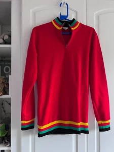 Bean Bag Retro Vintage 80s Cycling Jersey Shirt - Surrey Road CC - Long Sleeve - Picture 1 of 6
