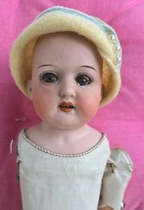 Tal cual, Muñeca Antigua Cabeza Bisque Ojo Dormir 15" Cuerpo de Cuero Articulado Alemania 275 - Imagen 1 de 11