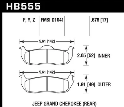Rear Disc Brake Pad Set for 2004 Nissan Pathfinder Armada - Image 1 of 4