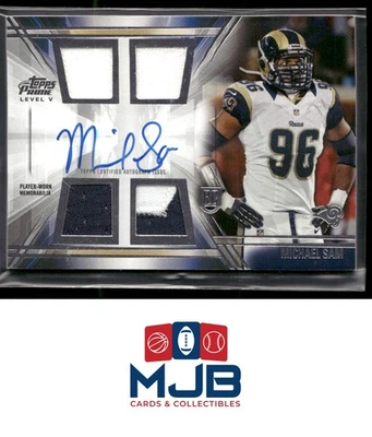 2014 Topps Prime Michael Sam Autographed Relics Level 5 Auto Rookie #PV-MSA - Image 1 of 2