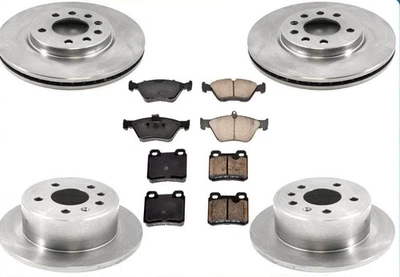 Kit de 6 piezas de rotores de freno delanteros y traseros y pastillas de freno metálicas para Saab 900 1994-1996 Foto 1 de 4