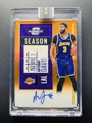 2020-21 帕尼尼竞争者光学安东尼戴维斯门票 2025 黑盒签名 1/1 — 第 1/2 张图片
