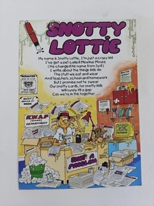 Vintage 90s Greetings Card Snotty Lottie Funny Comedy Kids Blank Unused - Picture 1 of 3