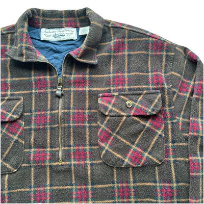 Authentic Gap Clothing Vintage Flannel Fleece Jacket Men's L 1/4 Zip Pullover - Image 1 of 4
