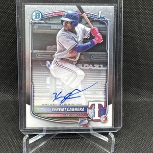 2025 Bowman Chrome YEREMI CABRERA Texas Rangers #CPA-YC Auto - Picture 1 of 2