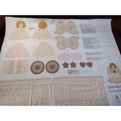 Vintage Cranston VIP Keepsake Crafts Christmas Angel Cut and Sew Fabric Panel - Image 1 of 4
