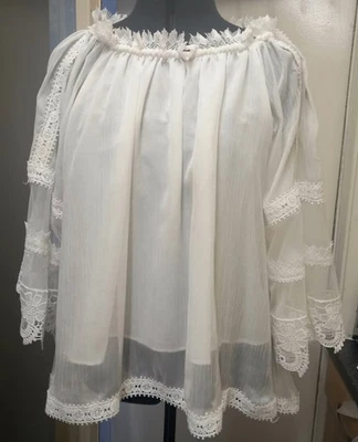 Women's Ivory Rare London Boxy Blouse. Used Condition. Size XL (UK 18) Lovely - Image 1 of 4