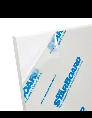 White King Starboard HDPE Polyethylene Plastic Sheet 1/2" x 24" x 48" Textured