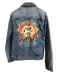 Giacca uomo Guns N’ Roses aerografata grande denim - Foto 1 di 8