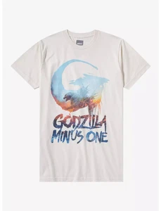 Godzilla Minus One Mens Monster Movie Off-White Poster Graphic Shirt New XS-3XL - Picture 1 of 5