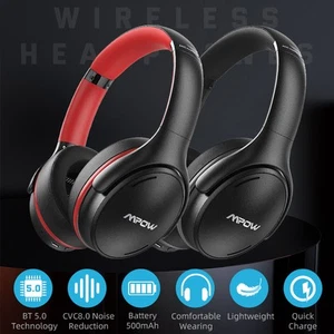 Wireless Bluetooth 5.0 Headset Noise-Cancelling Headphones Headband Earphone - Picture 1 of 15
