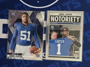 2025 Panini Mosaic Abdul Carter Image Variation & Notoriety - Giants Rookie (RC) - Picture 1 of 2