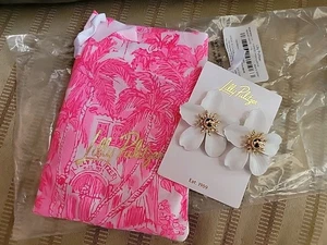 Lilly Pulitzer- Oversized Orchid Stud Earrings- White- NWT- $48 - Picture 1 of 4