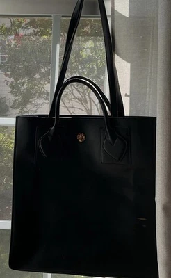 Portátil Anne Klein "Sandra" Shopper Alto Negro se adapta a Bolso Correas para el Hombro y las Manos Foto 1 de 4