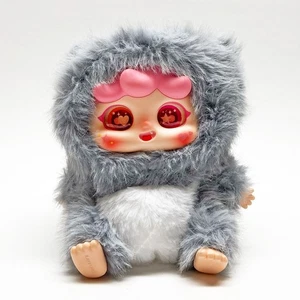 Portachiavi ciondolo peluche grigio MIGO festa foresta 'crema latte sesamo' - Foto 1 di 5