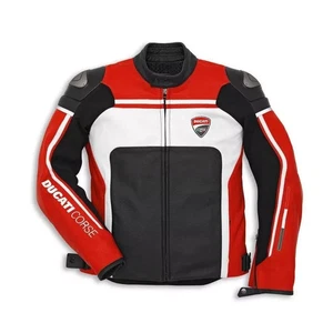 Ducati Corse Leather Motorcycle Racing Biker CE Armored Red Jacket All Sizes - Bild 1 von 4