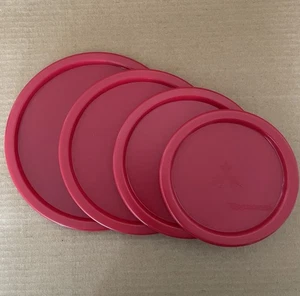 Tupperware One Touch Kanister 4 Stück Ersatzdeckeldichtung 2423 2421 2419 2417 rot - Bild 1 von 7