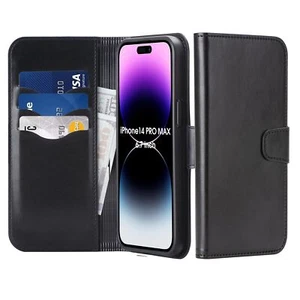 New! Arae Compatible with iPhone 14 Pro Max Wallet Case +Card Holder - Picture 1 of 7
