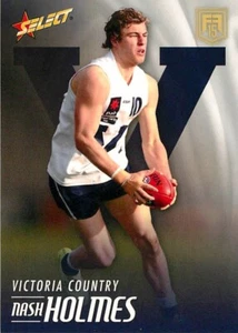 2015 Victoria Country AFL Select Future Force Rookie Card - Nash Holmes - Imagen 1 de 3