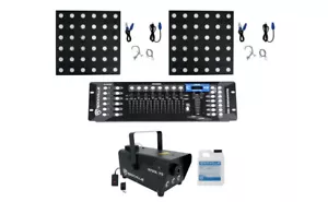 (2) Rockville STAGE MATRIX 36 RGB DJ Blinder Lights+DMX Controller+LED Fogger - Picture 1 of 12