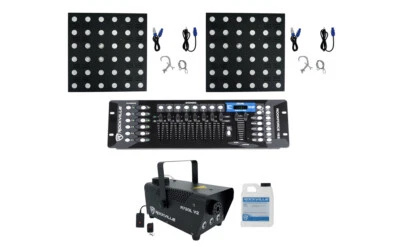 (2) Rockville STAGE MATRIX 36 RGB DJ Blinder Lights+DMX Controller+LED Fogger - Image 1 of 4