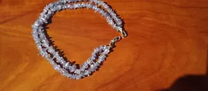 Armband Silber 925 Schließer Steine TANSANIT - Picture 1 of 3