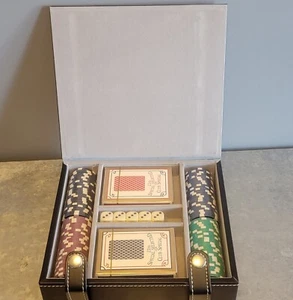 Vallate 100 Chip Poker Set mit Koffer Tequila Herradura Ausgabe selten 5 Würfel 2 Decks - Bild 1 von 5