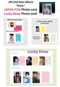 BTS JIN Echo Weverse UMS JAPAN Official POB / Lucky Draw Photo card - Picture 1 of 18