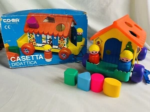 Co-Ma Didaktisches Haus Form Sortierung Spielzeug selten Made in Italy Vintage unvollständig - Bild 1 von 17