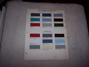 1964 AUSIN-HEALEY MG RENAULT COLORS DUPONT EXTERIOR PAINT CHIP COLOR CHART #39 - Picture 1 of 4