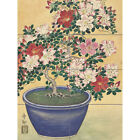 Ohara Koson Blooming Azalea In Blue Pot Japanese XL Panel Poster (8 Sections)