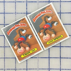 Garbage Pail Kids 222a TROY TOY and 222b LOOSE SPRING 1986 Card Stickers - Picture 1 of 3