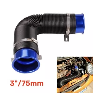 3" Universal SUV Car Turbo Multi Flexible Air Intake Pipe Tube Intake Inlet Hose - Picture 1 of 14