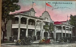 Roswell Nuevo México Gilkeson Hotel Coches Antiguos Personas Postal Antigua c1910 - Imagen 1 de 9