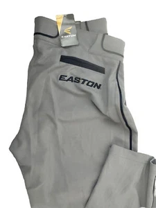 Easton Walk - Off Piped Baseball Pants Adult Sz XL Gray With Blue Trim - Picture 1 of 9