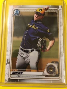 ๐ฅ๐ฅ2020 Bowman Chrome ZACH BROWN #BCP-34 Brewers - Picture 1 of 2
