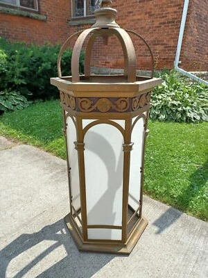 Lámpara de araña grande antigua iglesia gótica catedral 51" de alto restauración Foto 1 de 4