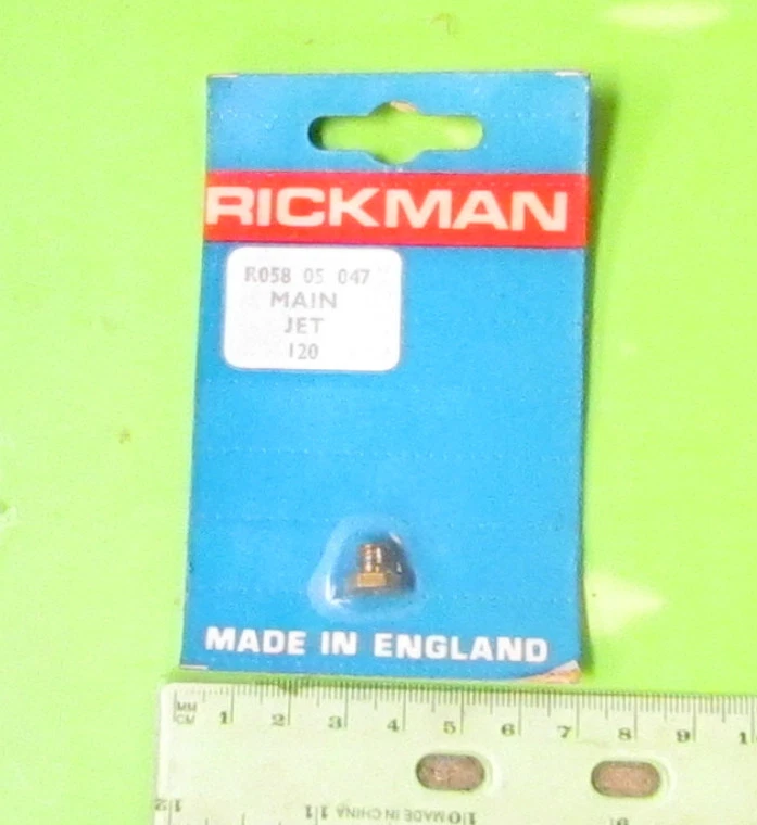 Rickman NOS Zundapp 125 MX SD Bing 汽化器 120 主喷射 p/n R058 05 047 — 第 1/2 张图片