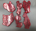 VINTAGE 1956 LOWE'S COOKIE CUTTERS SET OF 6 Tom & Jerry And Tweety Bird