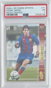 2004-05 Panini Sports Lionel Messi Mega Cracks 71 Bis PSA 1