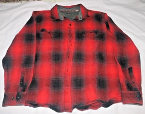 Camisa de franela Woolrich manga larga roja/negra para hombre talla XL - Usada - Imagen 1 de 5