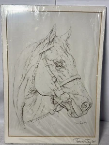 Trevor Taylor Horse Prints Signed 1997 Horses Head Turned - Picture 1 of 5