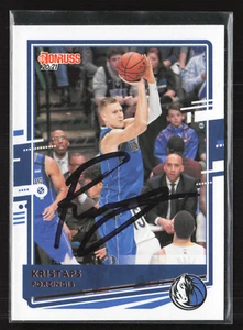 Kristaps Porzingis Signed 2020-21 Donruss #8 Dallas Mavericks - Picture 1 of 2