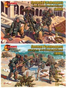 Konvolut Mars Figuren 32037+32038 1/32 German Paratrooper MortarTeam Crew&LG-43gun - Bild 1 von 12