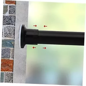 Room Divider Tension Curtain Rod, Tension Shower Curtain Rods, 83-122" Black - Picture 1 of 8